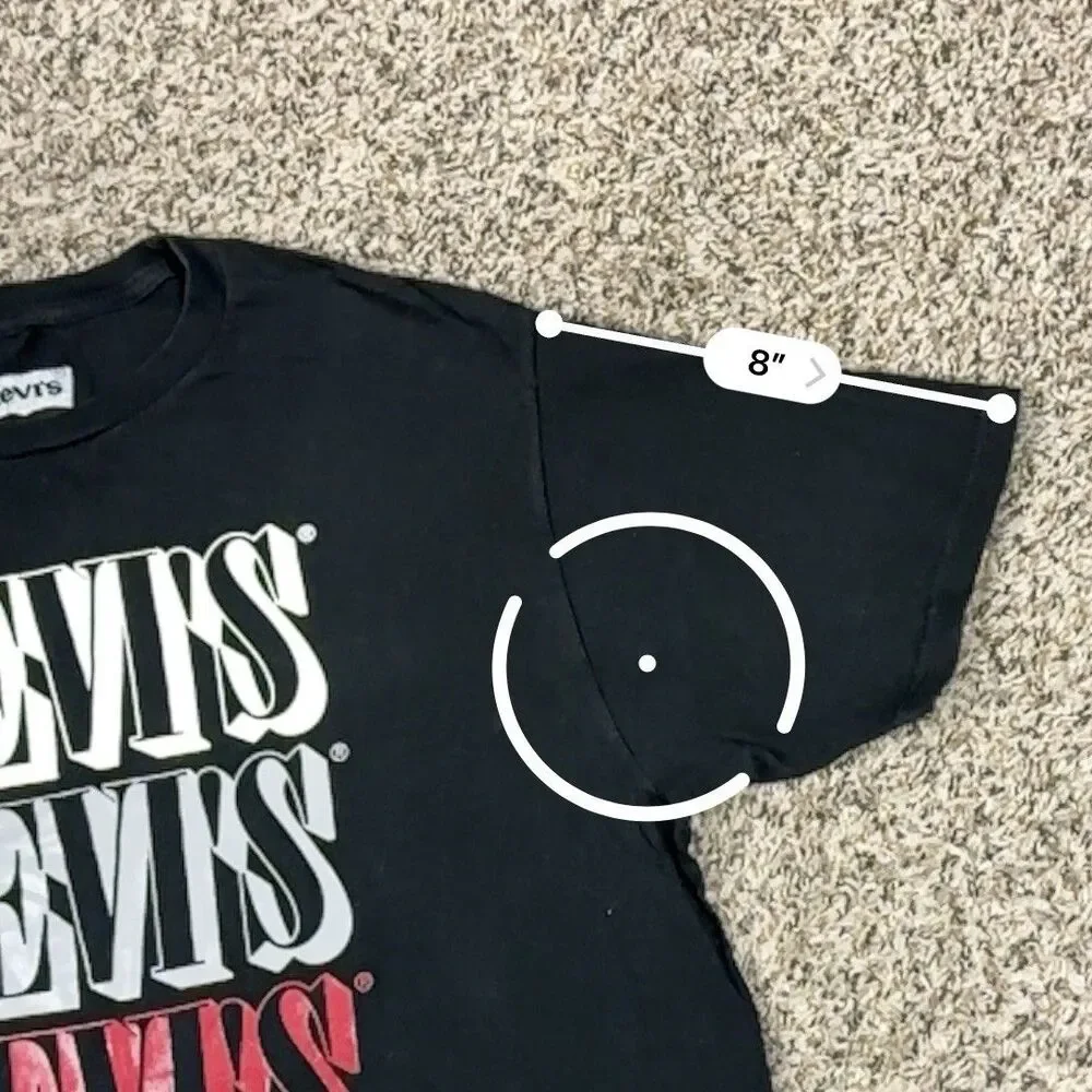 Levi’s Strauss & Co Cotton Graphic T-Shirt Men's Sz L Black Red Grey White